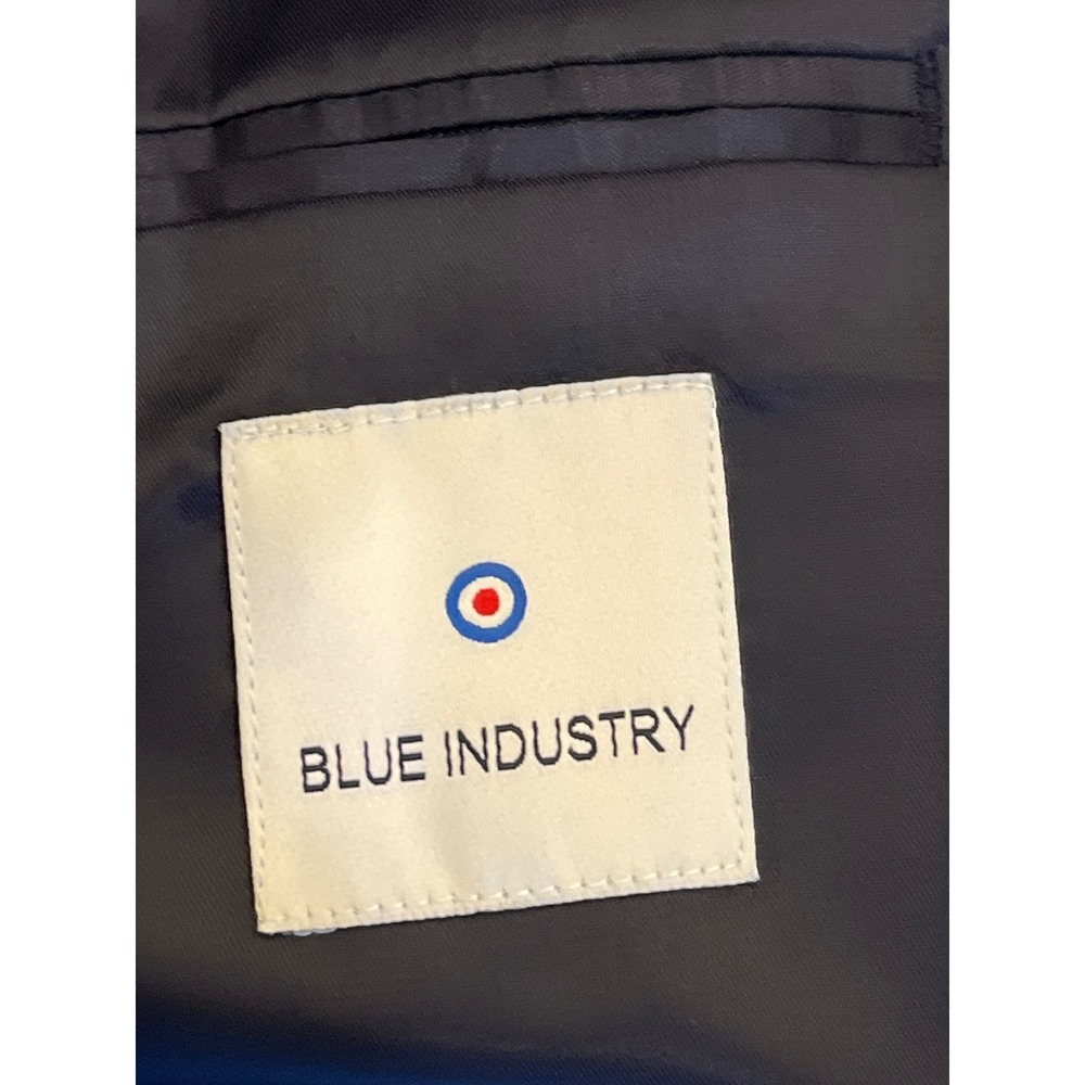 Blue Industry Mens Blazer Jacket Blue White Micro Dot‎ Removable Bib Size 58 IT
